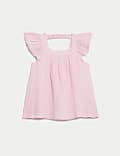 Crinkle Frill Sleeve Top (2-8 Yrs)