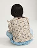 Blusa floral 100 % algod&oacute;n de punto (2-8 a&ntilde;os)