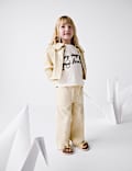 Floral Embroidered Denim Jeans (2-8 Yrs)