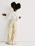 Barrel Leg Denim Embroidery Jeans (2-8 Yrs)