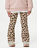 Cotton Rich Leopard Flared Leggings (2-8 Yrs)