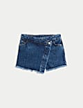 Pure Cotton Denim Skort (2-16 Yrs)
