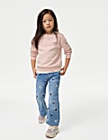 Denim Embroidered Flared Jeans (2-8 Yrs)