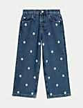 Daisy Embroidery Denim Jeans (2-8 Yrs)