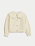 Denim Embroidered Shacket (2-8 Yrs)