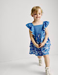 Pure Cotton Shell Pointelle Dress (2-16 Yrs)