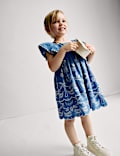Pure Cotton Shell Pointelle Dress (2-16 Yrs)