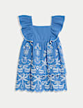 Pure Cotton Shell Pointelle Dress (2-16 Yrs)
