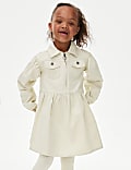 Ensemble 2 pièces denim avec robe et collants (du 2 au 8 ans)