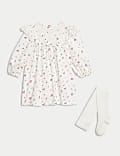 2pc Cotton Rich Floral Dress Outfit (2-8 Yrs)