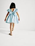 Taffeta Bow Dress (2-8 Yrs)