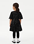 Fluwelen jurk met lovertjes (2-8 jaar)