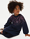 Sequin Knitted Dress With Tights (2-8 Yrs)