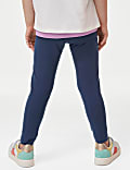 Einfarbige Leggings mit hohem Baumwollanteil (2&ndash;8 J.)