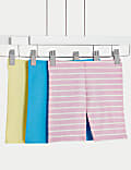 3pk Cotton Rich Cycling Shorts (2-8 Yrs)