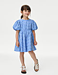 Pure Cotton Broderie Dress (2-8 Yrs)