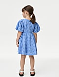 Pure Cotton Broderie Dress (2-8 Yrs)