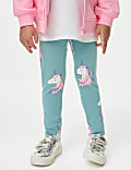 Leggings de algodón con diseño de unicornios (2-8&nbsp;años)