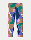 Leggings de algodón con estampado abstracto (2-8&nbsp;años)