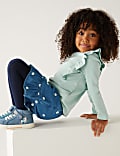 Ensemble 3&nbsp;pièces en coton avec top et bas à pois (du 2 au 8&nbsp;ans)