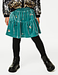 Velvet Sequin Embellished Skirt (2-8 Yrs)