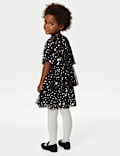 Tulle Star Print Tiered Party Dress (2-8 Yrs)