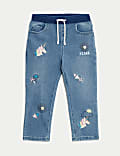 Regular Cotton Rich Unicorn Jeans (2-8 Yrs)