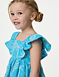 Pure Cotton Floral Embroidered Dress (2-8 Yrs)