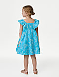 Pure Cotton Floral Embroidered Dress (2-8 Yrs)