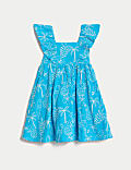 Pure Cotton Floral Embroidered Dress (2-8 Yrs)