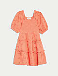 Pure Cotton Broderie Dress (2-8 Yrs)