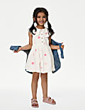 Pure Cotton Embroidered Dress (2-8 Yrs)