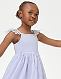 Cotton Blend Tulle Dress (2-8 Yrs)