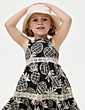 Pure Cotton Pineapple Print Dress (2-8 Yrs)