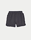 Cotton Rich Elasticated Waist Striped Shorts (2-8 Yrs)