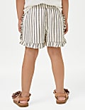 Cotton Rich Elasticated Waist Striped Shorts (2-8 Yrs)