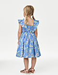 Pure Cotton Floral Dress (2-8 Yrs)