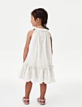 Pure Cotton Broderie Dress (2-8 Yrs)