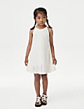 Pure Cotton Knitted Halter Neck Dress (2-8 Yrs)