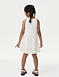 Pure Cotton Knitted Halter Neck Dress (2-8 Yrs)