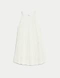 Pure Cotton Knitted Halter Neck Dress (2-8 Yrs)