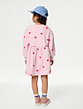 Cotton Rich Heart Jumper Dress (1-8 Yrs)