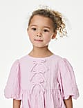 Pure Cotton Bow Dress (2-8 Yrs)