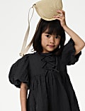 Pure Cotton Bow Dress (2-8 Yrs)
