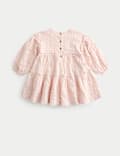 2pc Cotton Rich Tiered Dress with Scrunchie (2-8 Yrs)