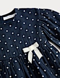 Cotton Rich Polka Dot Dress (1-8 Yrs)