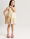 Pure Cotton Palm Tree Sleeveless Dress (2-10 Yrs)