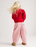 Cotton Rich Woven Striped Balloon Trousers (2-8 Yrs)