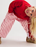 Cotton Rich Woven Striped Balloon Trousers (2-8 Yrs)