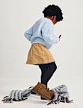 2 Piece Cotton Cord Mini Skirt with Tights (2-8 Yrs)